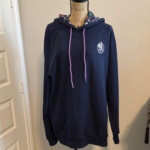 NWT Barstool Sports “Transfusion” Navy Blue Hoodie with Purple Accents Size XL